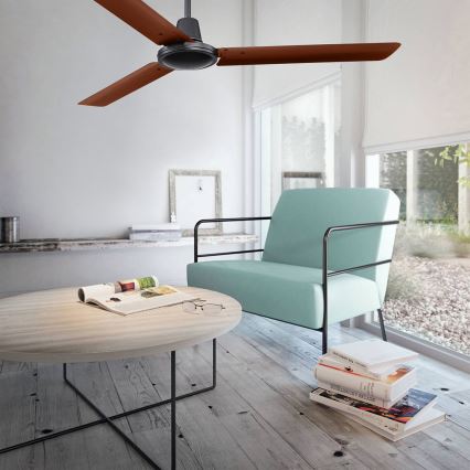 ZEVENTI - Ventilador de techo TOFINO marrón