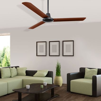 ZEVENTI - Ventilador de techo TOFINO marrón