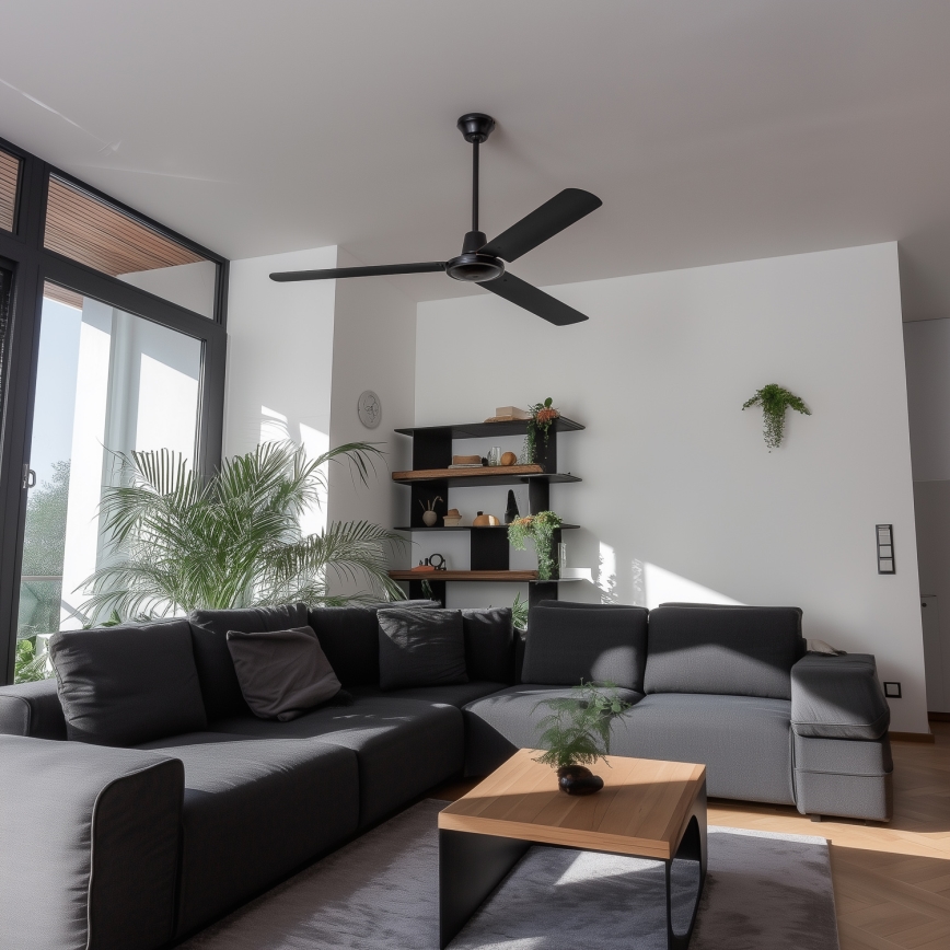 ZEVENTI - Ventilador de techo TOFINO negro