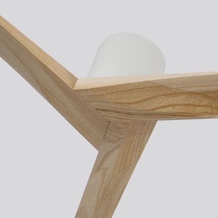 ZEVENTI - Ventilador de techo VELLON Wi-Fi Tuya blanco/paulownia + mando a distancia