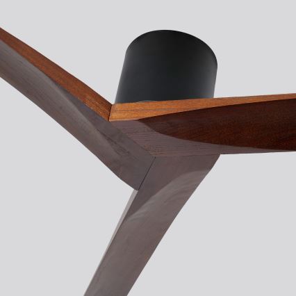 ZEVENTI - Ventilador de techo VELLON Wi-Fi Tuya negro/nogal + mando a distancia