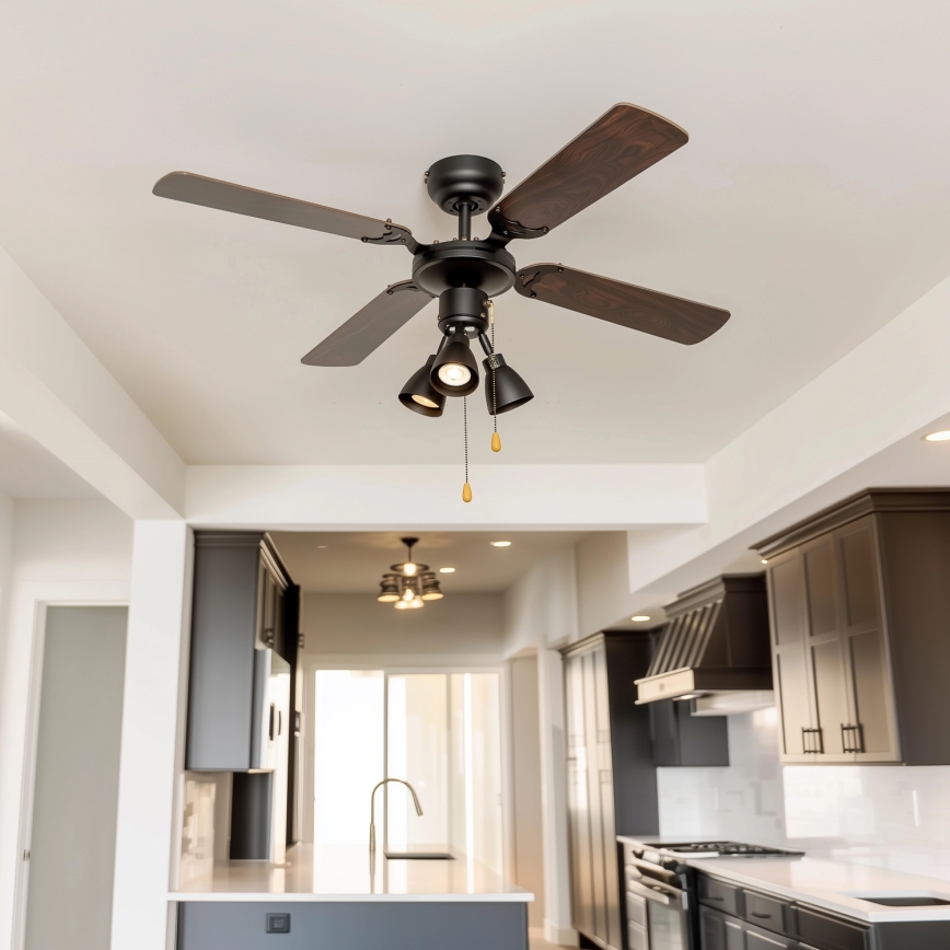 ZEVENTI - Ventilador de techo ZURRIOLA 3xGU10/50W/230V