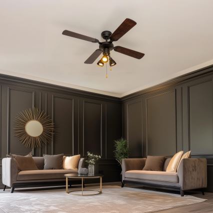 ZEVENTI - Ventilador de techo ZURRIOLA 3xGU10/50W/230V