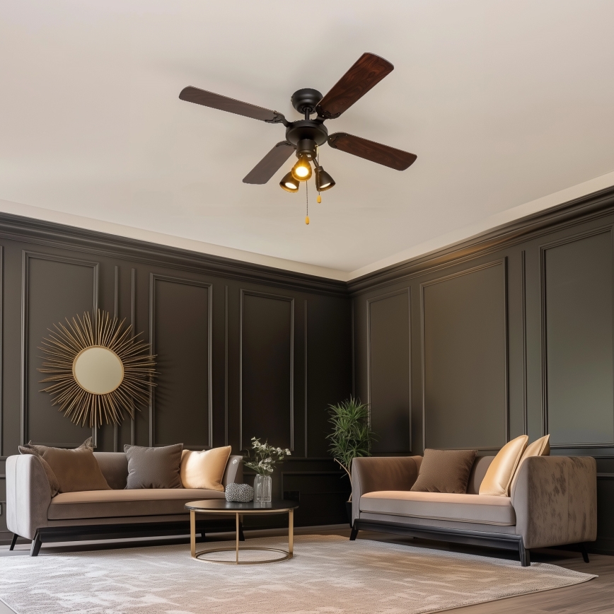 ZEVENTI - Ventilador de techo ZURRIOLA 3xGU10/50W/230V