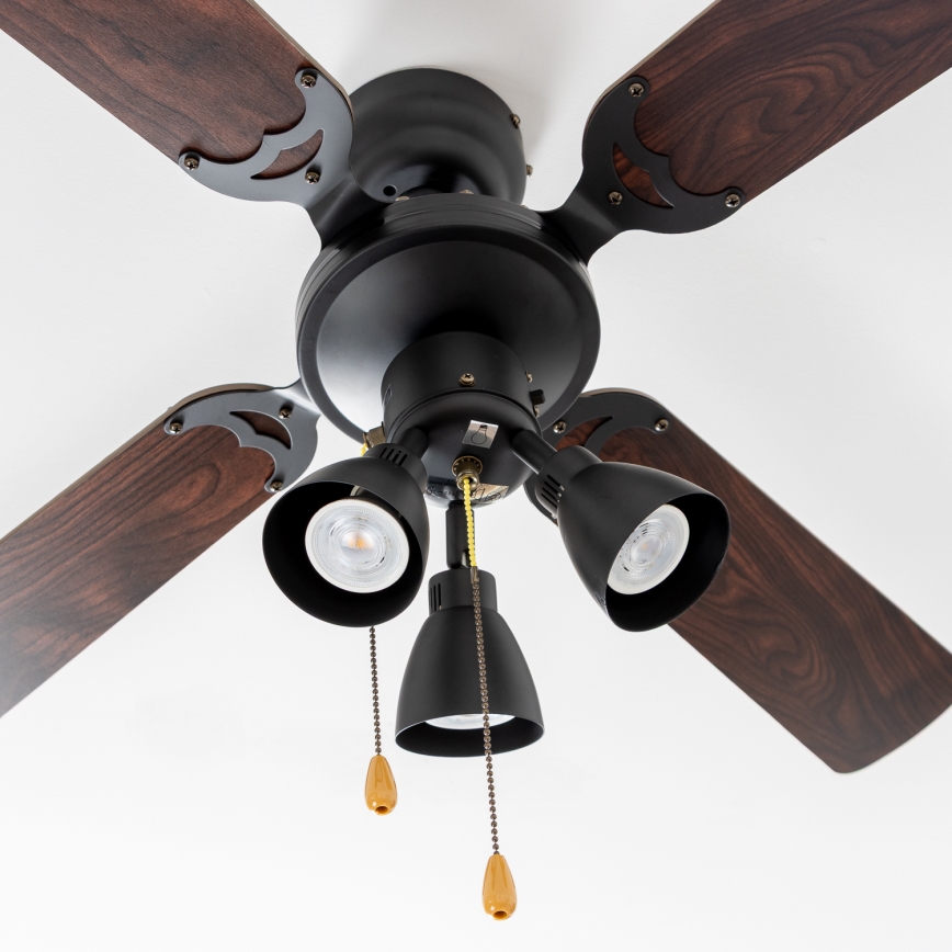 ZEVENTI - Ventilador de techo ZURRIOLA 3xGU10/50W/230V