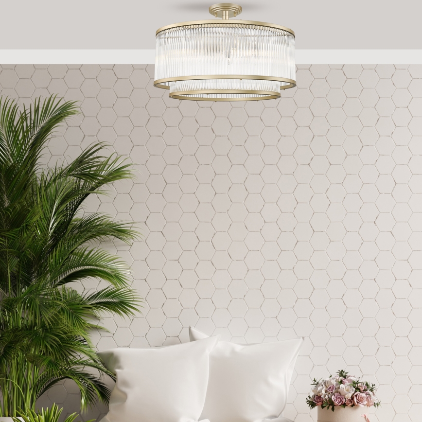 Zuma Line - Lámpara de techo de montaje en superficie 6xE14/60W/230V latón