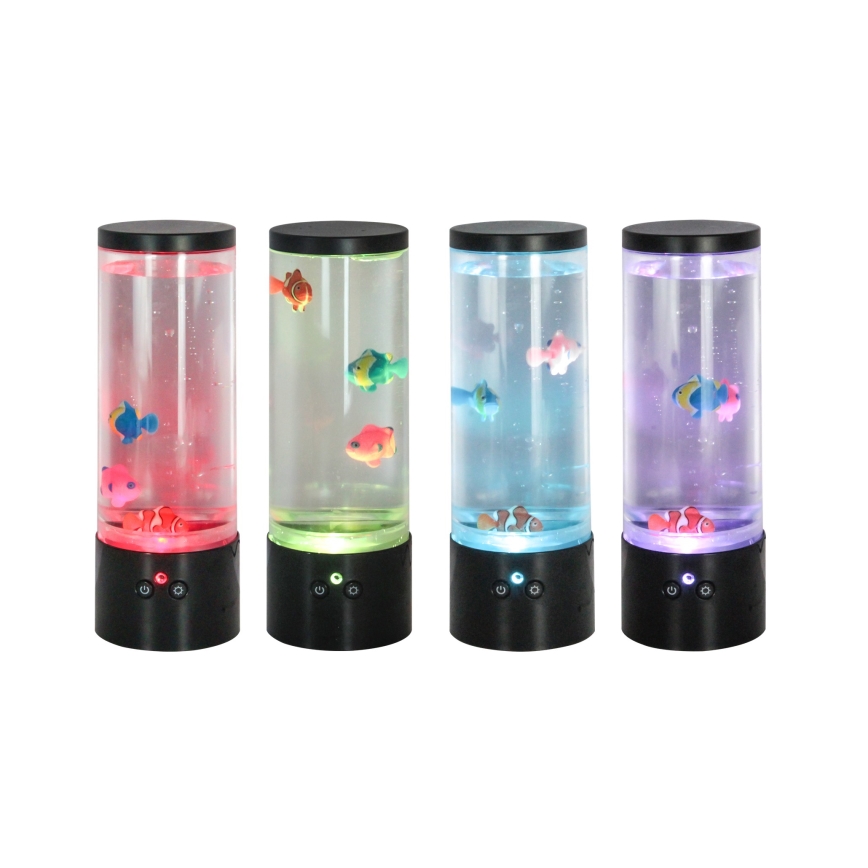 Zuma Line - LED RGB Lámpara de mesa con dimmer LED/1W/5V/3xAA + control remoto