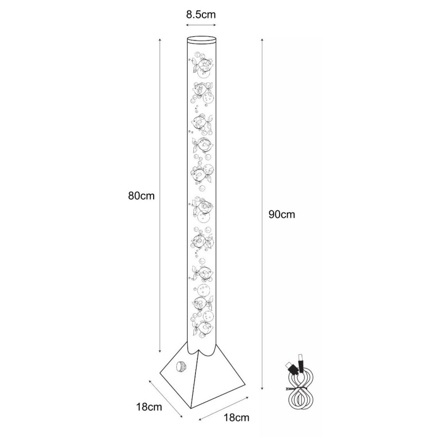 Zuma Line - LED RGB Lámpara de pie LED/3,6W/5V