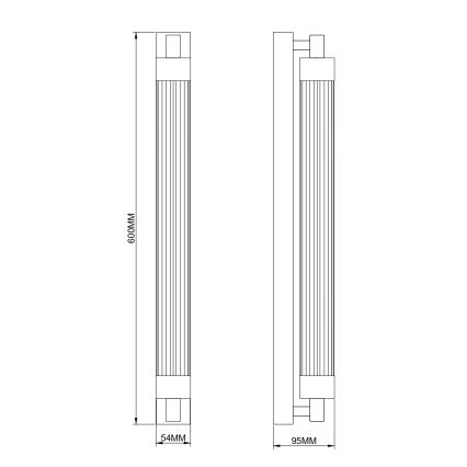 Zuma Line - Aplique de pared LED/14W/230V latón