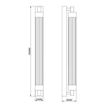 Zuma Line - Aplique de pared LED/14W/230V negro