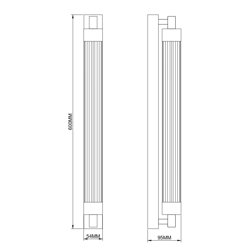 Zuma Line - Aplique de pared LED/14W/230V negro