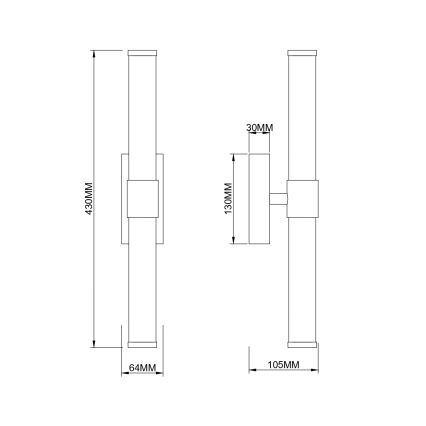 Zuma Line - Aplique de pared LED/8W/230V latón