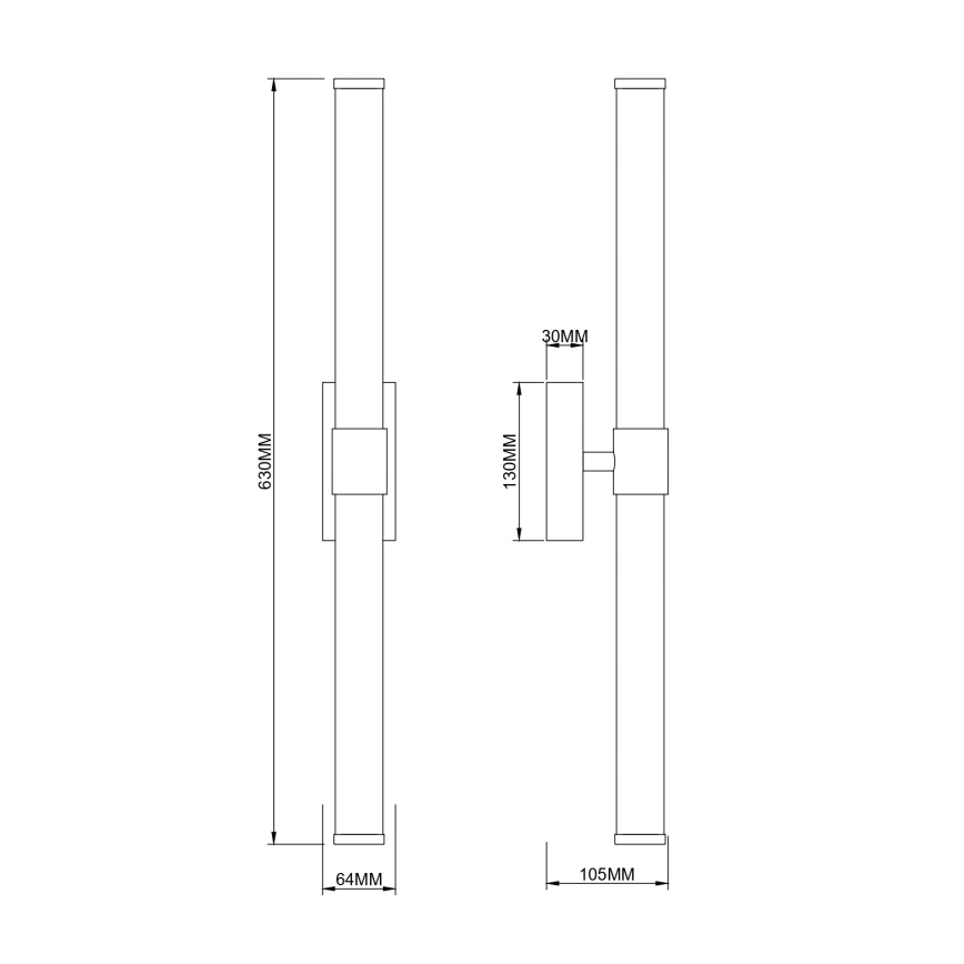 Zuma Line - Lámpara de pared LED/12W/230V latón