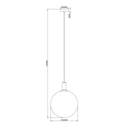 Zuma Line - Lámpara colgante con cable 1xE27/25W/230V Ø 30 cm dorado/negro