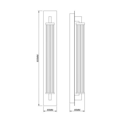 Zuma Line - Aplique de pared LED/13W/230V dorado
