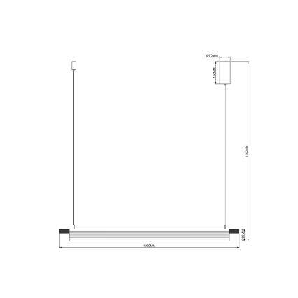 Zuma Line - Lámpara colgante LED en cable LED/14W/230V dorada