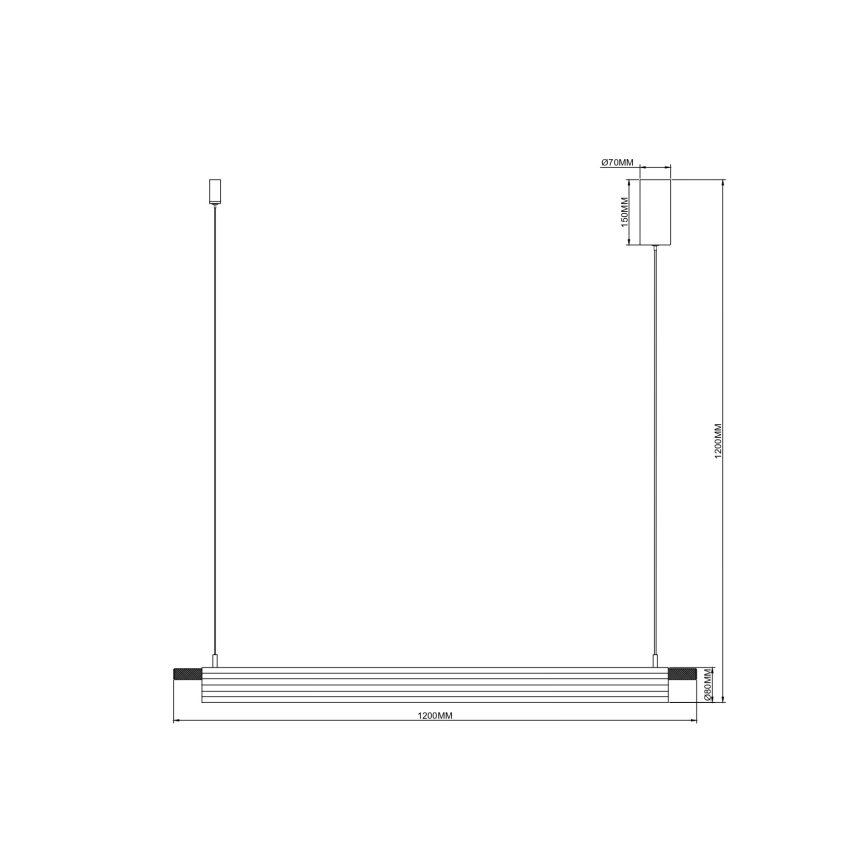 Zuma Line - Lámpara colgante LED en cable LED/14W/230V dorada