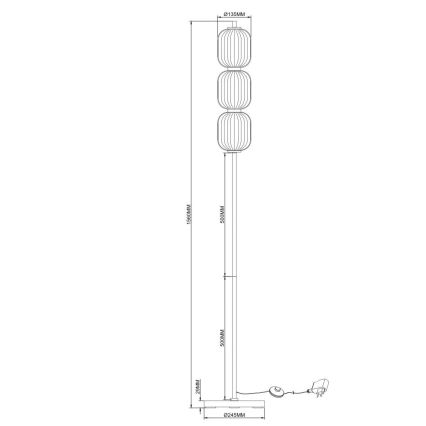Zuma Line - lámpara de pie LED/20W/230V dorada