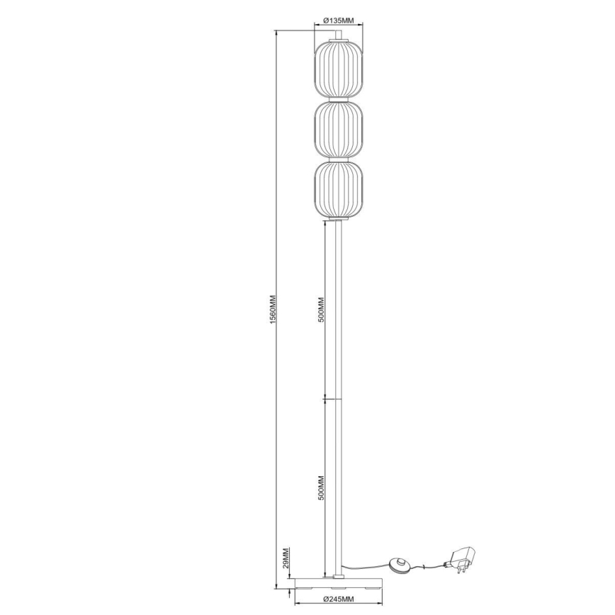 Zuma Line - lámpara de pie LED/20W/230V dorada
