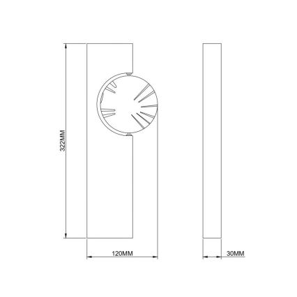 Zuma Line - Aplique de pared LED/3W/230V negro/dorado