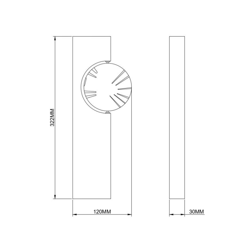 Zuma Line - Aplique de pared LED/3W/230V negro/dorado