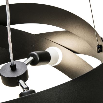 Zuma Line - Lámpara colgante 3xE27/40W/230V negro