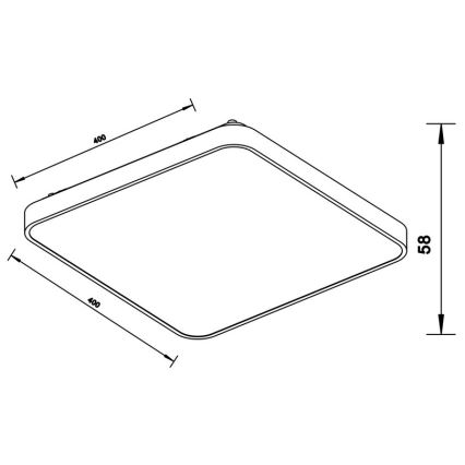 Zuma Line - Plafón LED LED/40W/230V cromo brillante