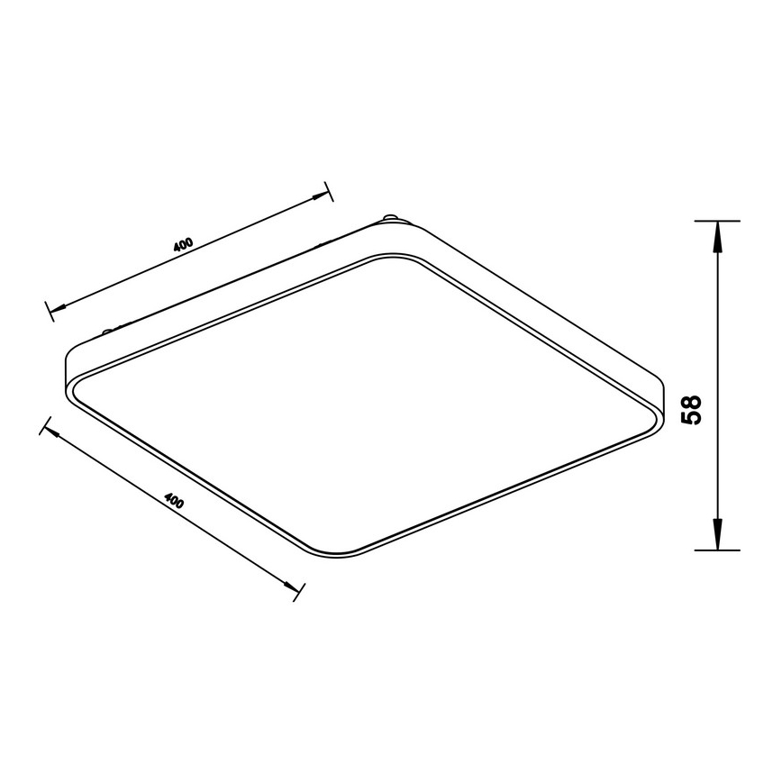 Zuma Line - Plafón LED LED/40W/230V cromo brillante