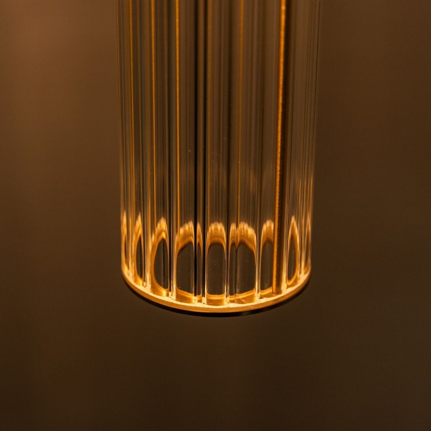 Zuma Line - Lámpara colgante con cable 1xE14/7W/230V, acabado dorado