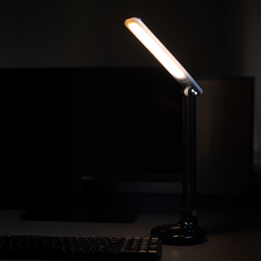 Zuma Line - Lámpara de mesa LED recargable LED/6W/1200 mAh 3000/4500/6000K CRI 90 negro