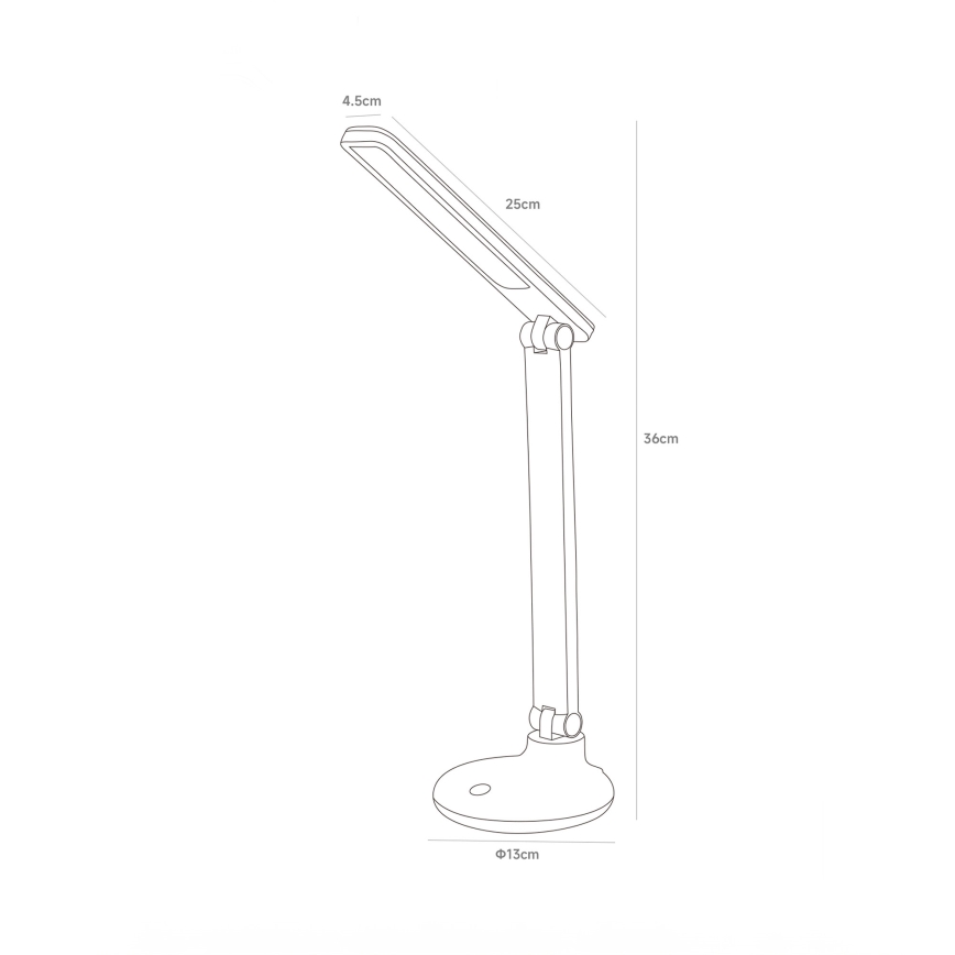 Zuma Line - Lámpara de mesa LED recargable LED/6W/1200 mAh 3000/4500/6000K CRI 90 blanco