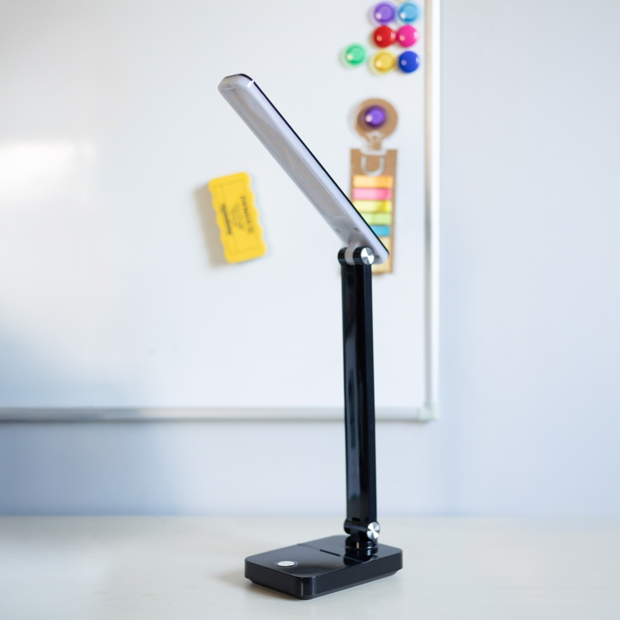 Zuma Line - Lámpara de mesa LED recargable LED/8W/1200 mAh 3000/4500/6000K CRI 90 negro