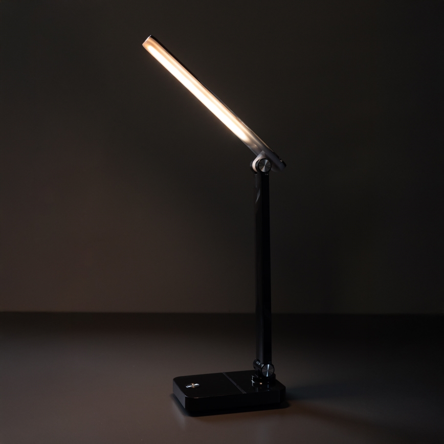Zuma Line - Lámpara de mesa LED recargable LED/8W/1200 mAh 3000/4500/6000K CRI 90 negro