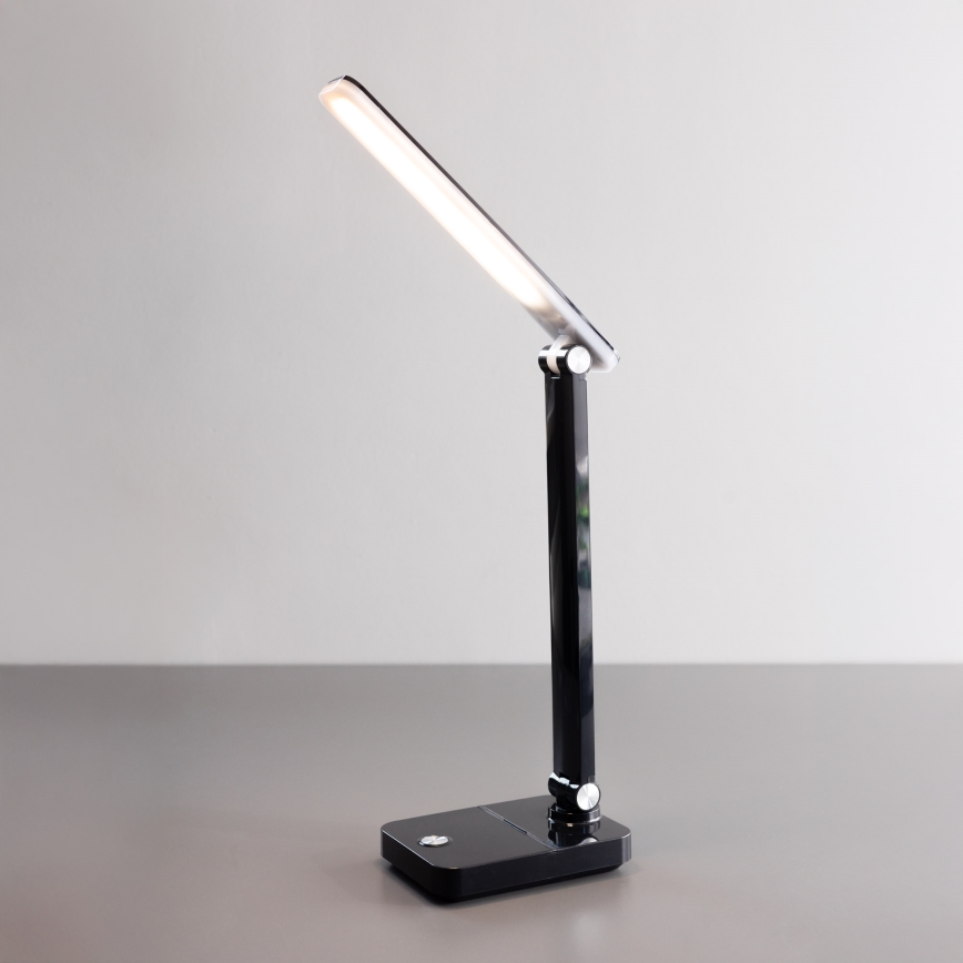 Zuma Line - Lámpara de mesa LED recargable LED/8W/1200 mAh 3000/4500/6000K CRI 90 negro