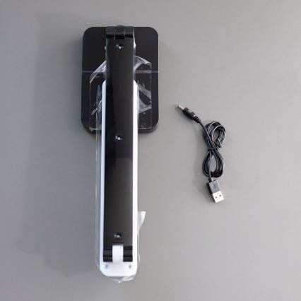 Zuma Line - Lámpara de mesa LED recargable LED/8W/1200 mAh 3000/4500/6000K CRI 90 negro