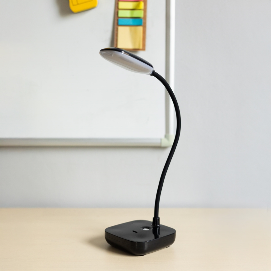 Zuma Line 1961-BK - Lámpara de mesa LED recargable LED/7W/1200mAh 3000/4500/6000K negro