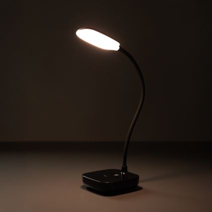 Zuma Line 1961-BK - Lámpara de mesa LED recargable LED/7W/1200mAh 3000/4500/6000K negro