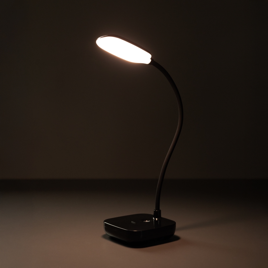 Zuma Line 1961-BK - Lámpara de mesa LED recargable LED/7W/1200mAh 3000/4500/6000K negro