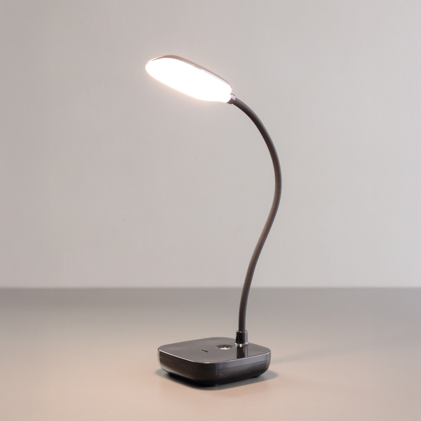 Zuma Line 1961-BK - Lámpara de mesa LED recargable LED/7W/1200mAh 3000/4500/6000K negro