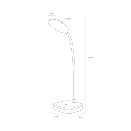 Zuma Line 1961-BK - Lámpara de mesa LED recargable LED/7W/1200mAh 3000/4500/6000K negro