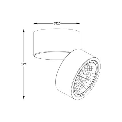 Zuma Line - Foco orientable 1xGU10-ES111/15W/230V blanco