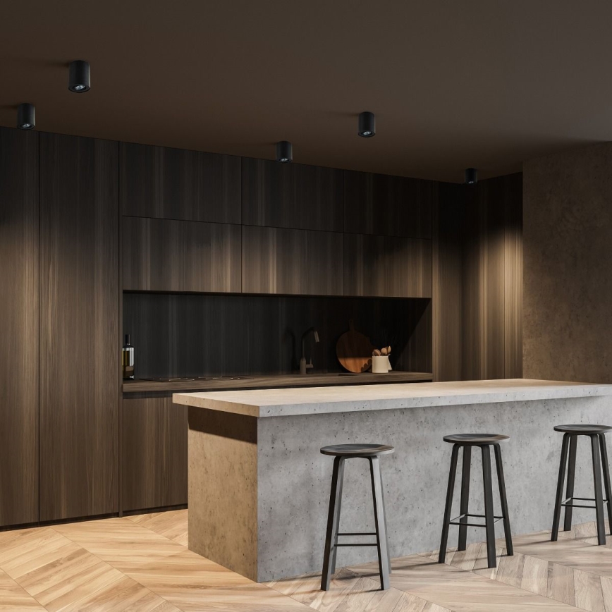 Zuma Line - Foco empotrable LED RGBW regulable 1xGU10/6W/230V negro + mando a distancia