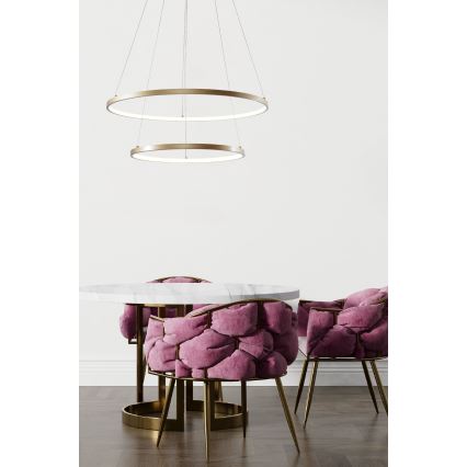 Zuma Line - Lámpara LED colgante LED/60W/230V 3000/4000/6000K diá. 80 cm dorado