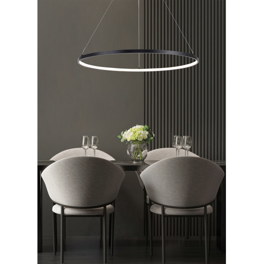 Zuma Line - Lámpara LED colgante LED/28W/230V 3000/4000/6000K diá. 60 cm negro