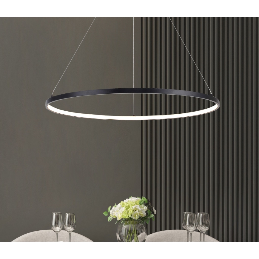 Zuma Line - Lámpara LED colgante LED/28W/230V 3000/4000/6000K diá. 60 cm negro