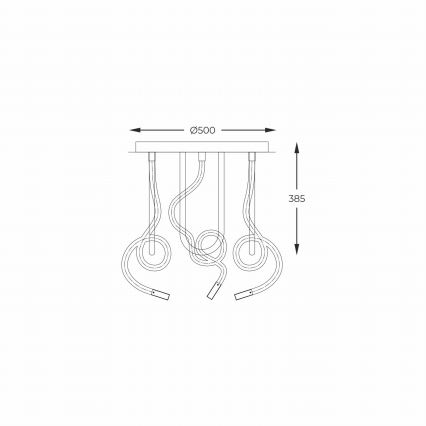 Zuma Line - Lámpara de techo LED LED/45W/230V 3000/4000/6000K negro