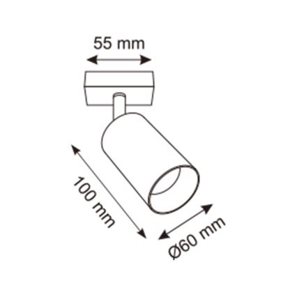 Zuma Line - Foco de pared 1xGU10/50W/230V negro/gris