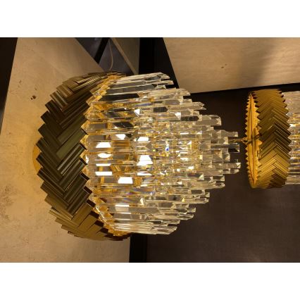 Zuma Line - Lámpara colgante con cadena 9xE14/40W/230V dorado