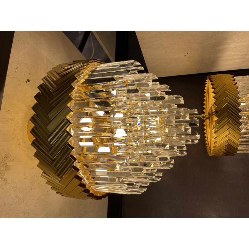 Zuma Line - Lámpara colgante con cadena 9xE14/40W/230V dorado