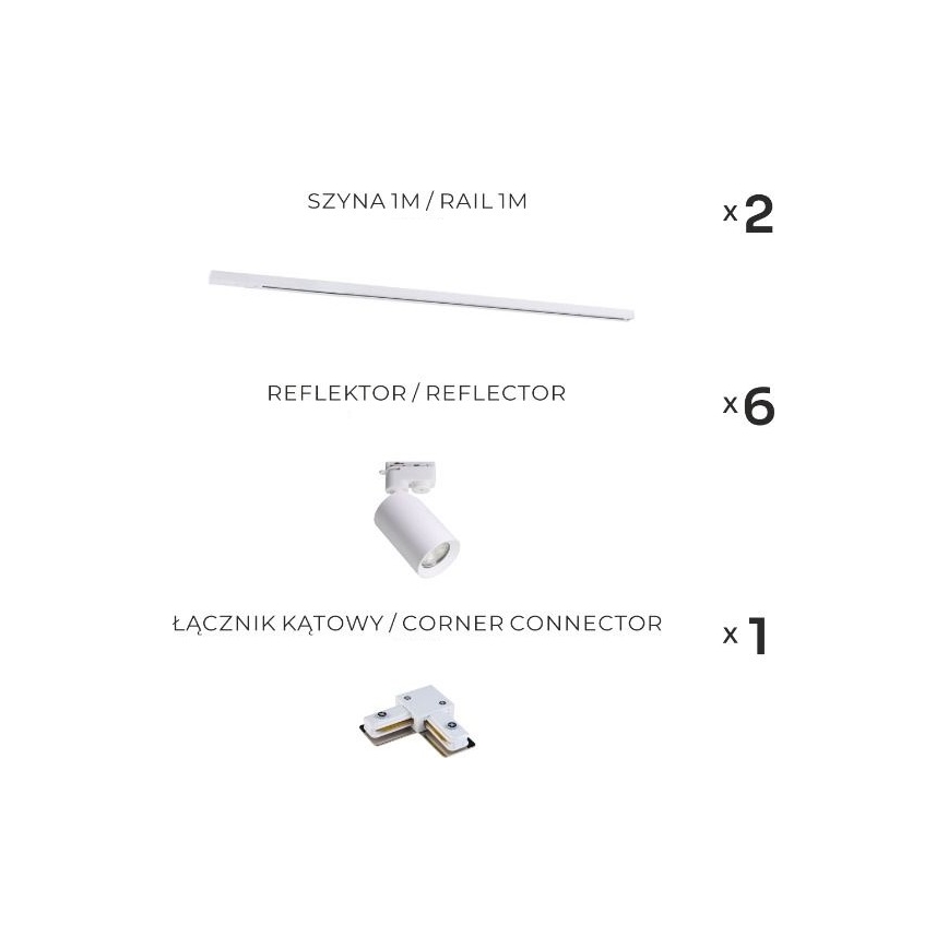 Zuma Line - Foco direccional para riel 6x GU10/35W/230V blanco